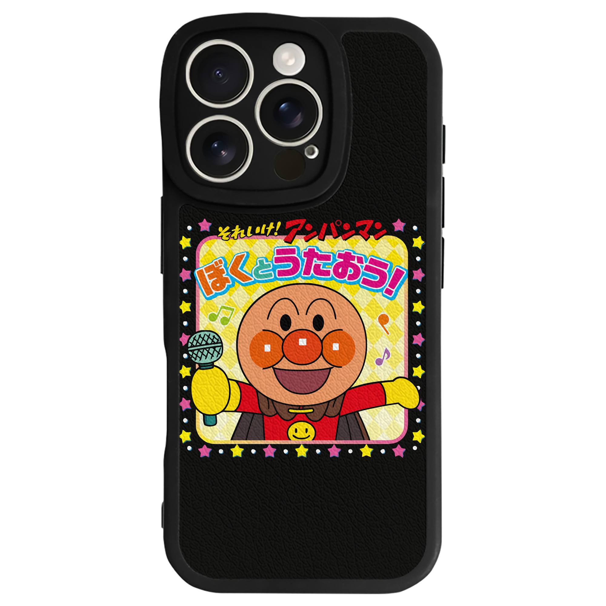 （画像用） アンパンマン Anpanman 【iPhone 16シリーズ対応】シリコンスマホケース（レザー調） 材質：シリコン